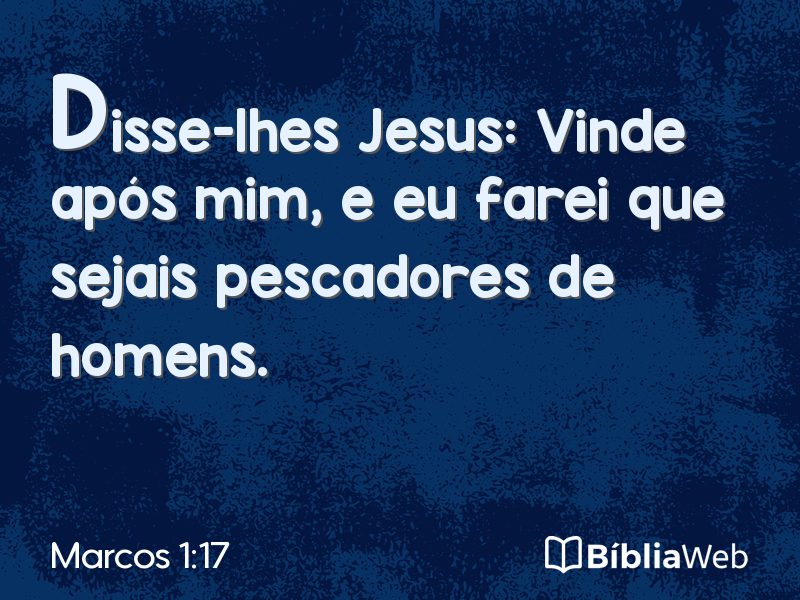 Marcos 1:17 em imagem para compartilhar