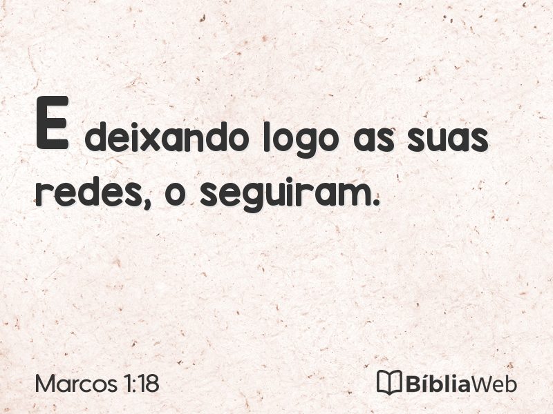 Marcos 1:18 em imagem para compartilhar