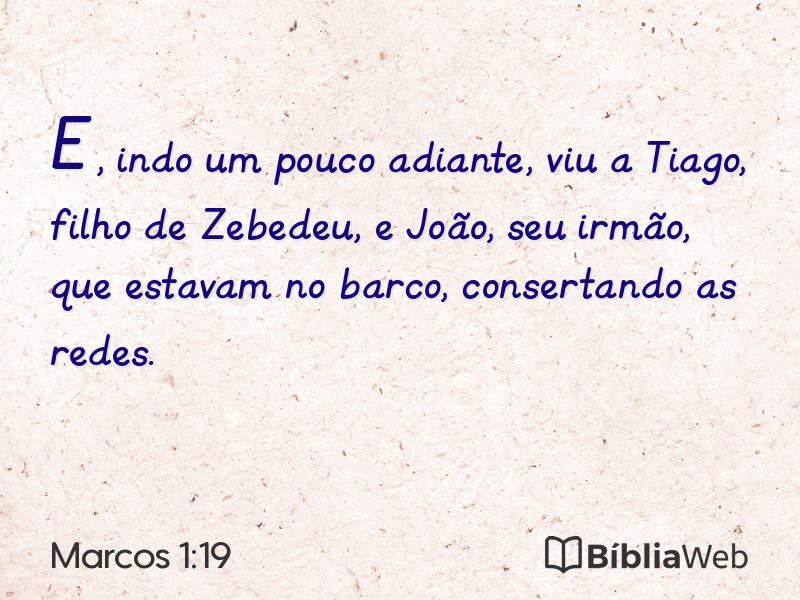 Marcos 1:19 em imagem para compartilhar