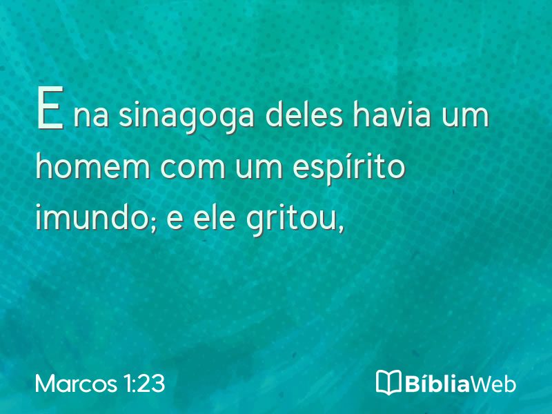 Marcos 1:23 em imagem para compartilhar