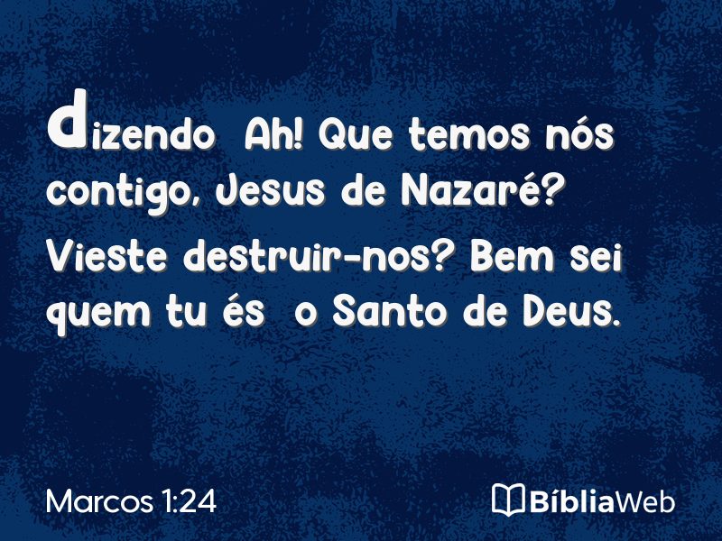 Marcos 1:24 em imagem para compartilhar
