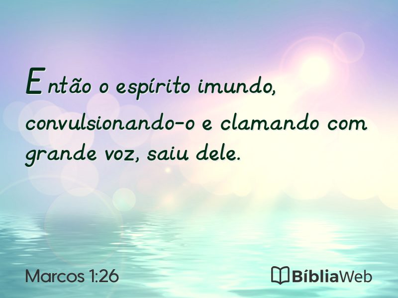 Marcos 1:26 em imagem para compartilhar