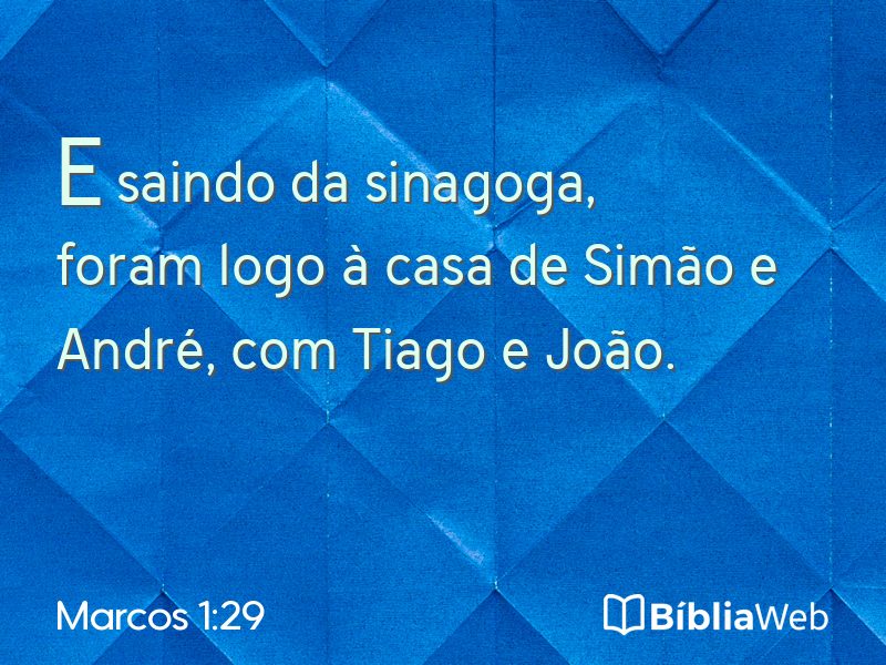 Marcos 1:29 em imagem para compartilhar