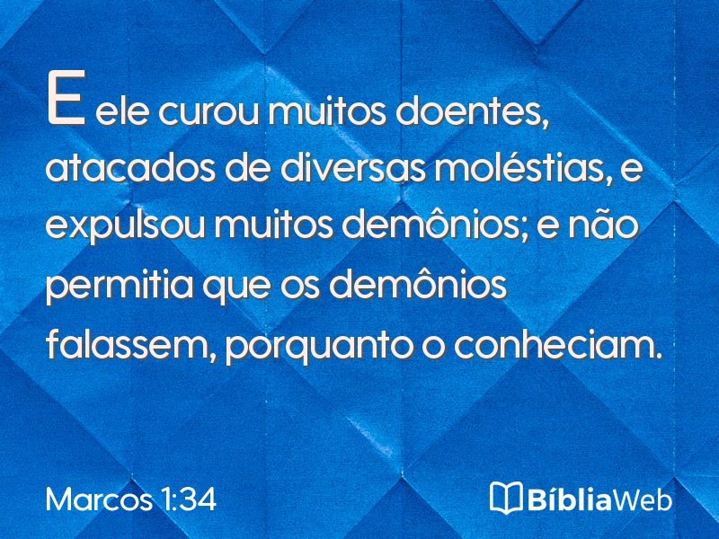 Marcos 1:34 em imagem para compartilhar
