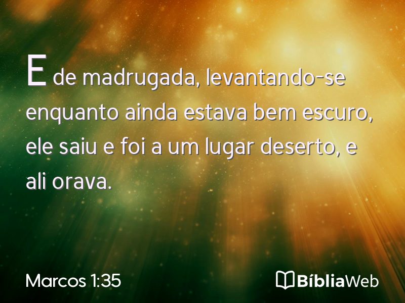 Marcos 1:35 em imagem para compartilhar