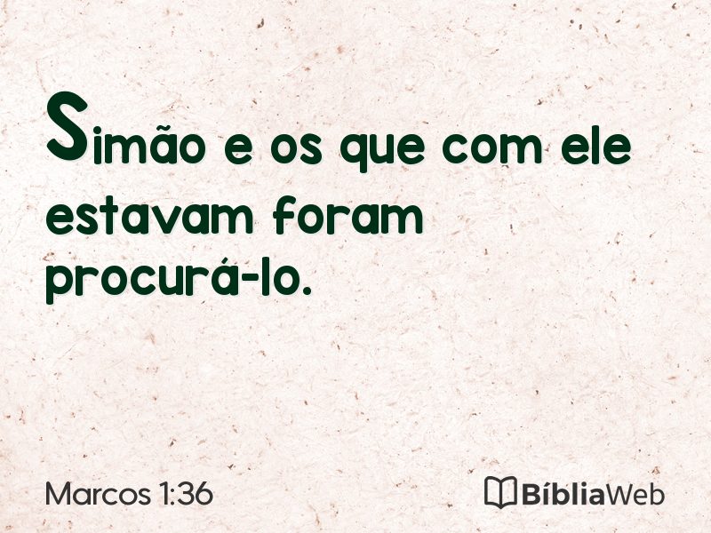 Marcos 1:36 em imagem para compartilhar