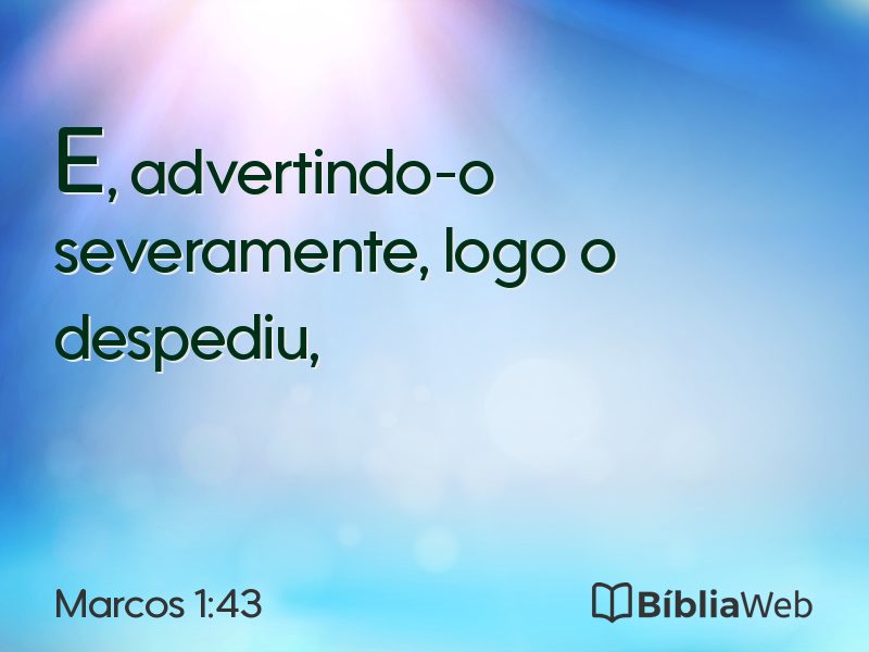Marcos 1:43 em imagem para compartilhar