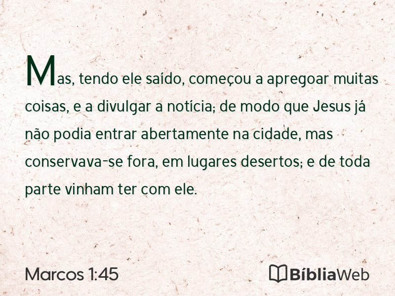 Marcos 1:45 em imagem para compartilhar