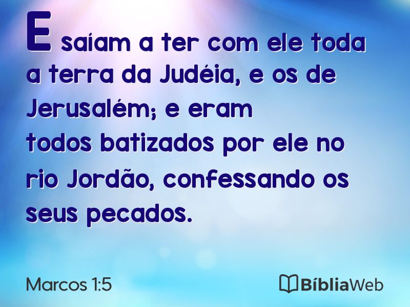 Marcos 1:5 em imagem para compartilhar