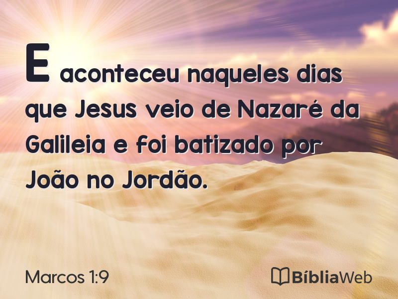 Marcos 1:9 em imagem para compartilhar