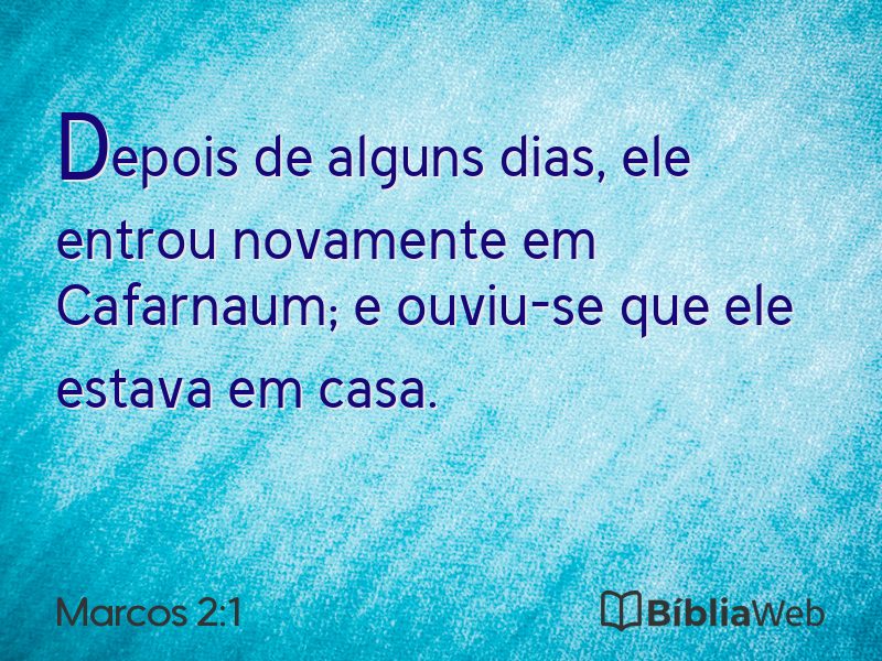 Marcos 2:1 em imagem para compartilhar
