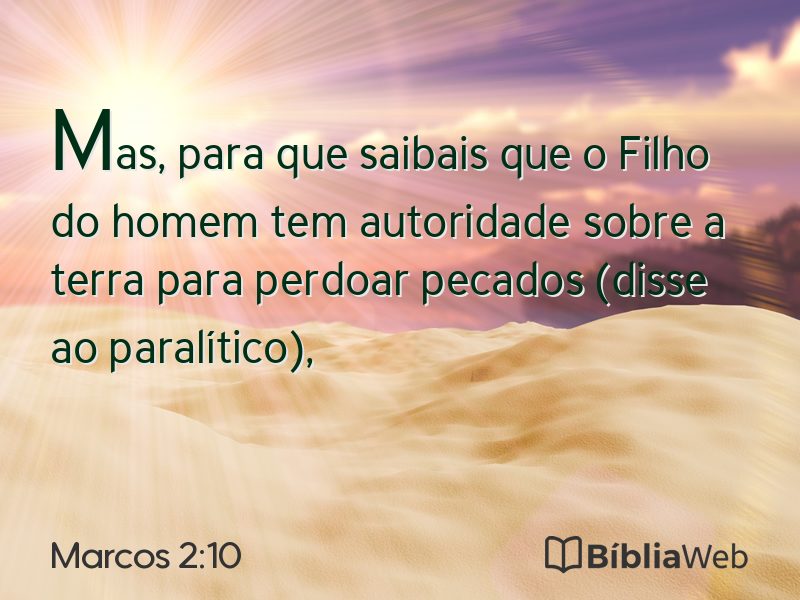 Marcos 2:10 em imagem para compartilhar