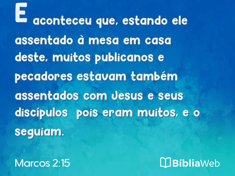 Marcos 2:15 em imagem para compartilhar