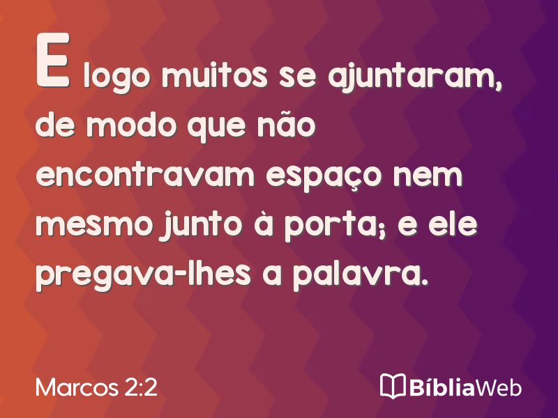 Marcos 2:2 em imagem para compartilhar