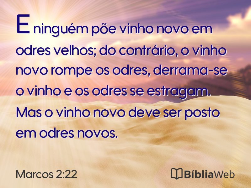 Marcos 2:22 em imagem para compartilhar