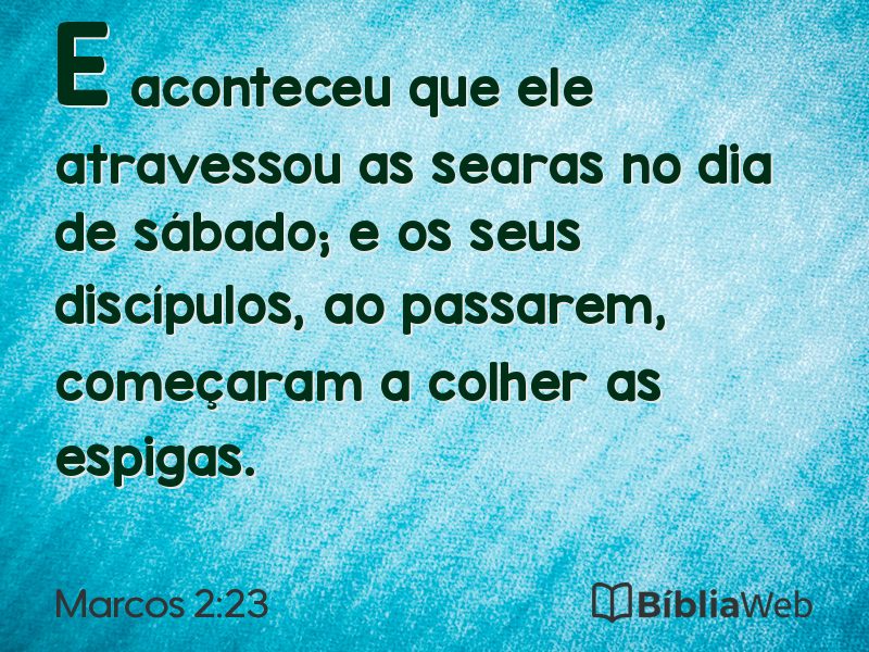 Marcos 2:23 em imagem para compartilhar