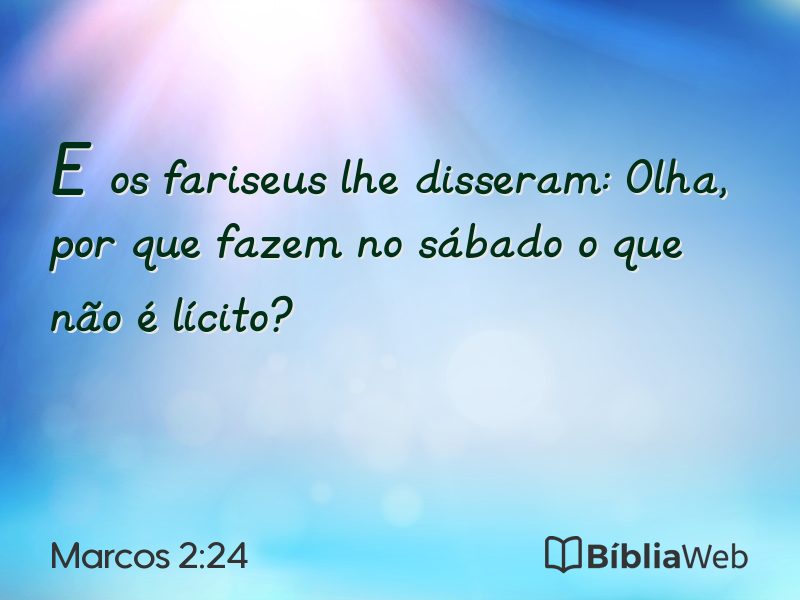 Marcos 2:24 em imagem para compartilhar