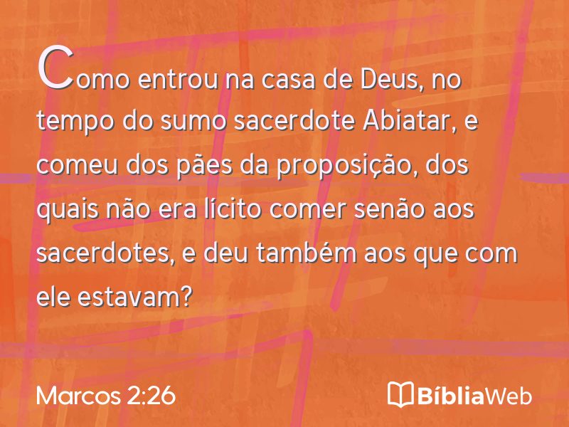 Marcos 2:26 em imagem para compartilhar