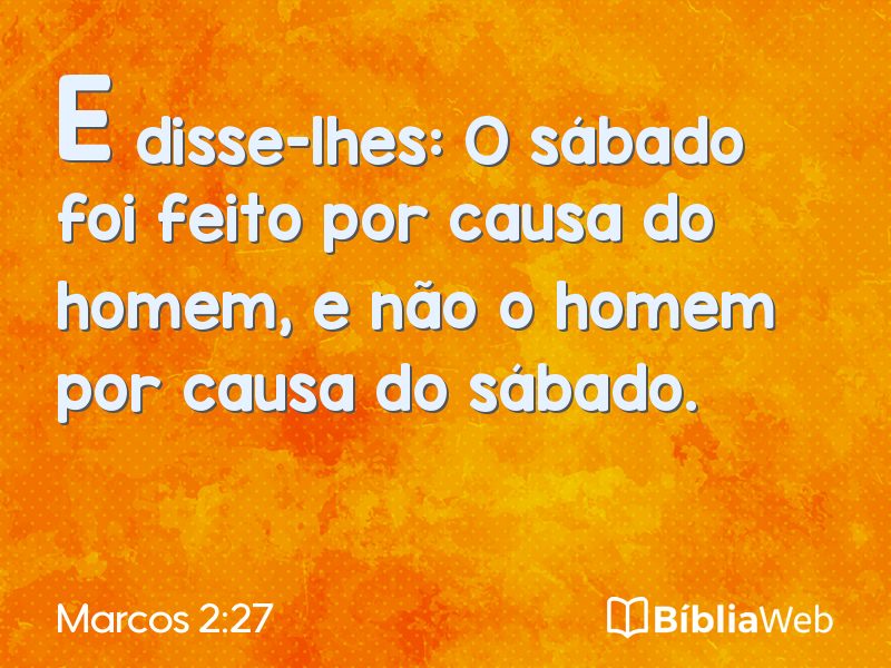 Marcos 2:27 em imagem para compartilhar