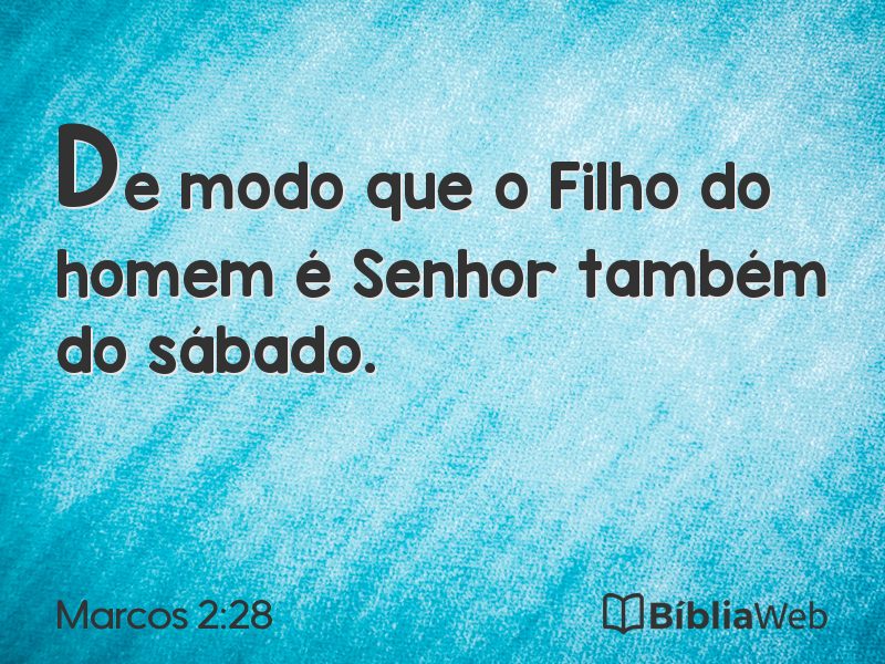 Marcos 2:28 em imagem para compartilhar