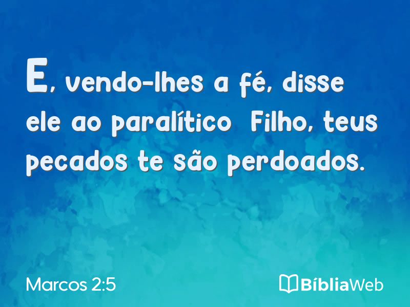 Marcos 2:5 em imagem para compartilhar