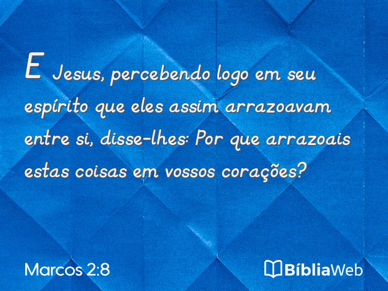 Marcos 2:8 em imagem para compartilhar