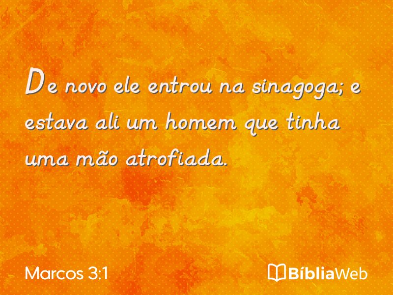 Marcos 3:1 em imagem para compartilhar