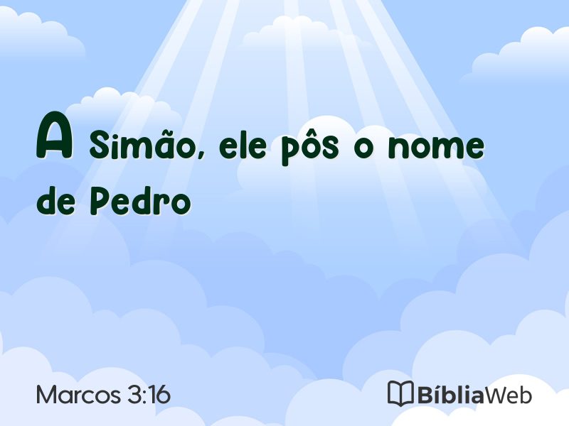 Marcos 3:16 em imagem para compartilhar