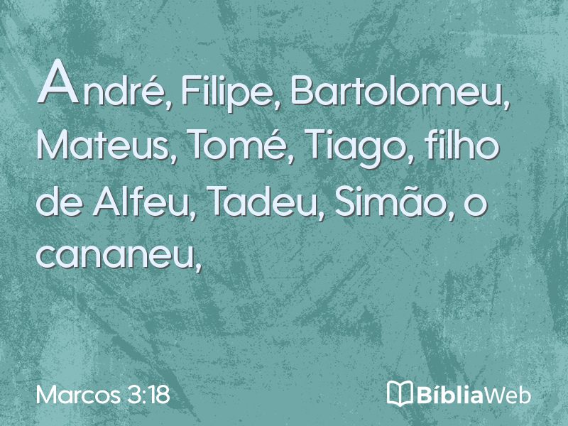 Marcos 3:18 em imagem para compartilhar