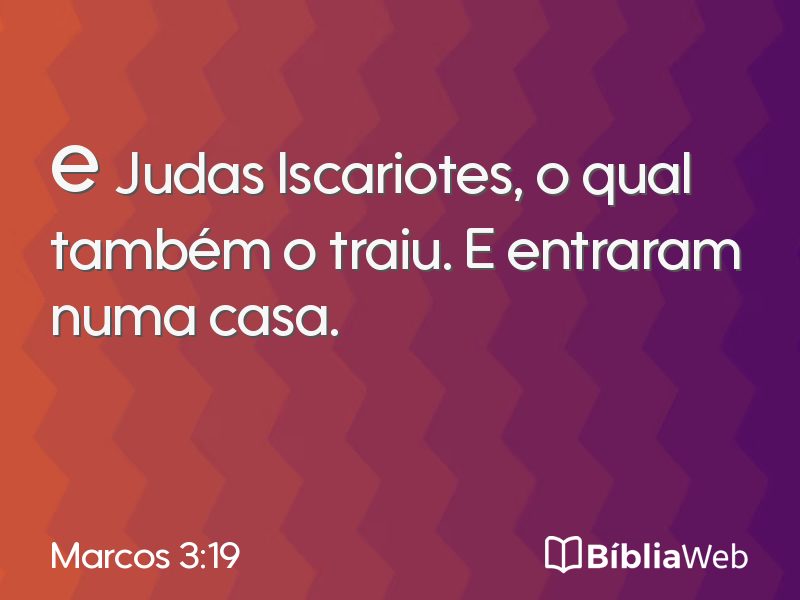 Marcos 3:19 em imagem para compartilhar