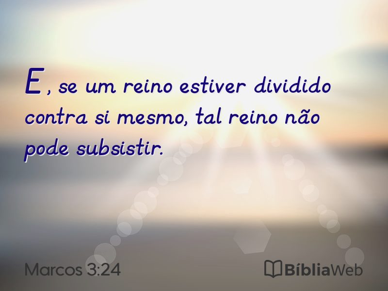 Marcos 3:24 em imagem para compartilhar