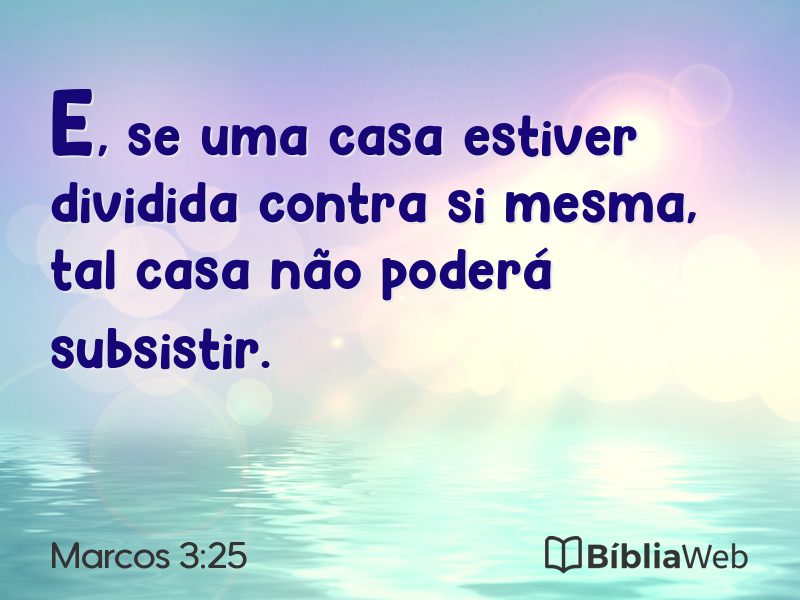 Marcos 3:25 em imagem para compartilhar