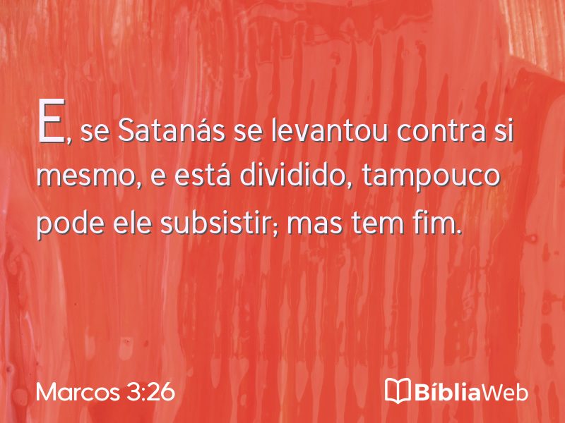 Marcos 3:26 em imagem para compartilhar