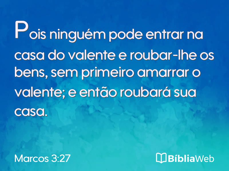 Marcos 3:27 em imagem para compartilhar