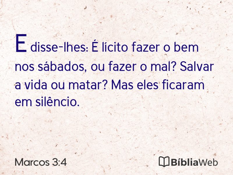 Marcos 3:4 em imagem para compartilhar