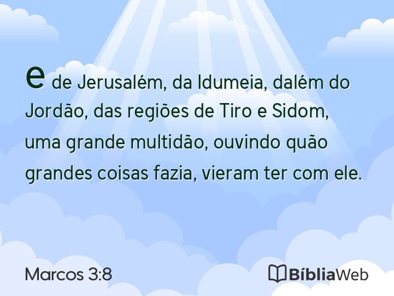 Marcos 3:8 em imagem para compartilhar
