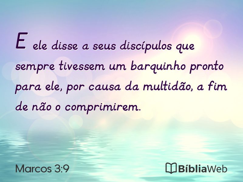 Marcos 3:9 em imagem para compartilhar