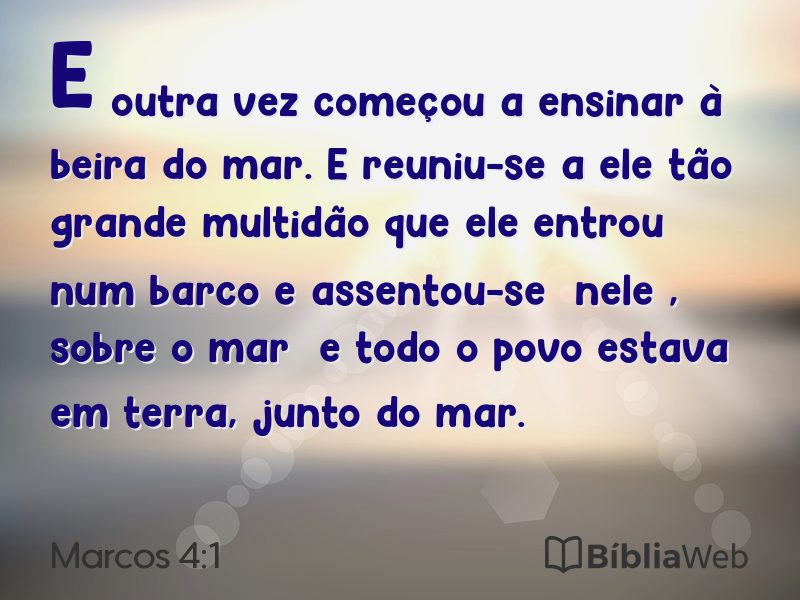 Marcos 4:1 em imagem para compartilhar