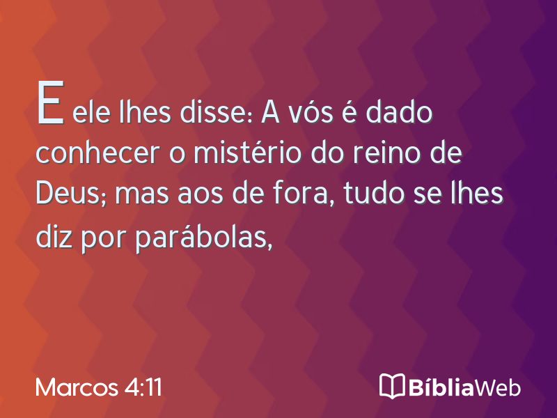 Marcos 4:11 em imagem para compartilhar