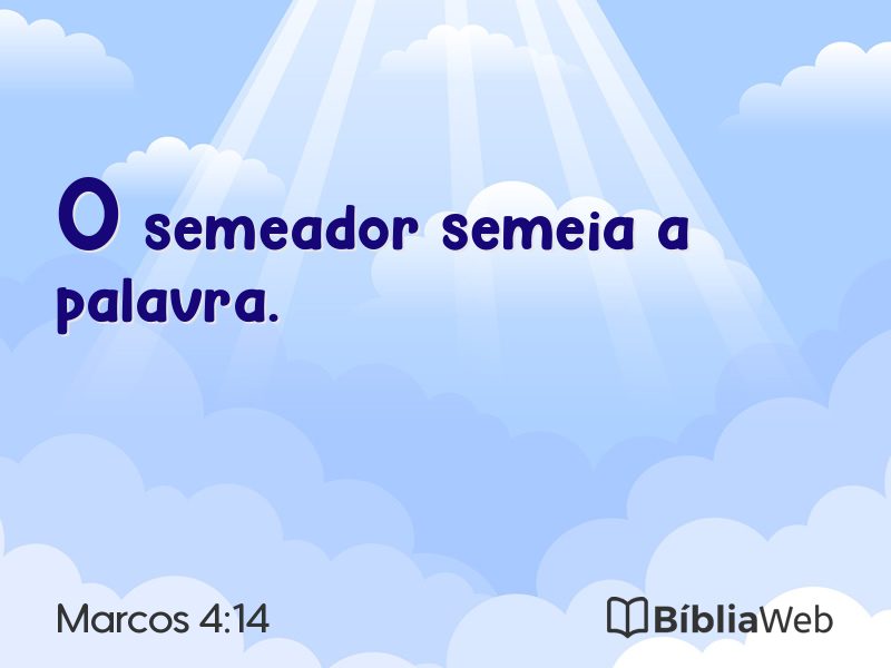 Marcos 4:14 em imagem para compartilhar