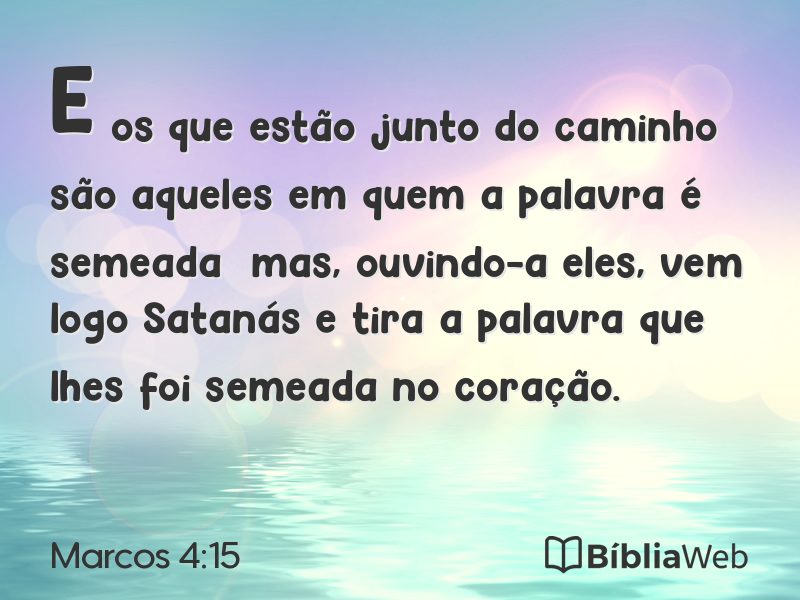 Marcos 4:15 em imagem para compartilhar