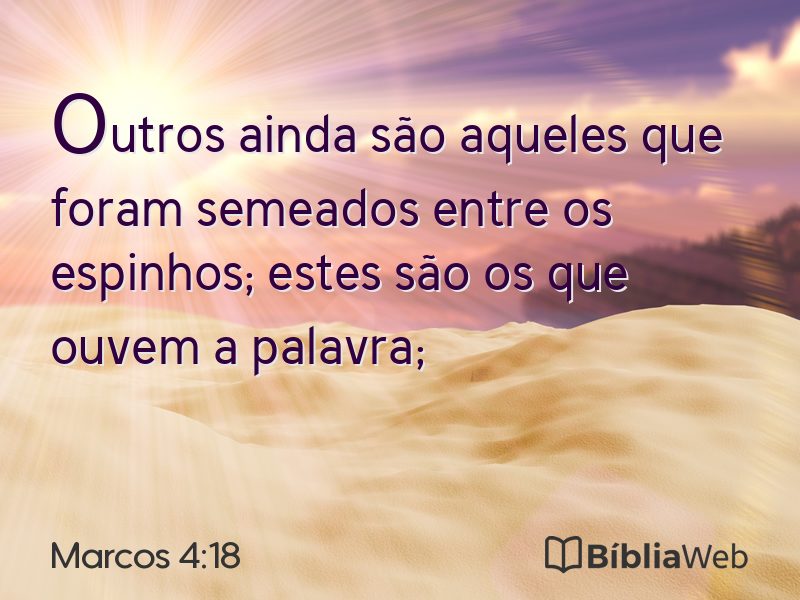 Marcos 4:18 em imagem para compartilhar
