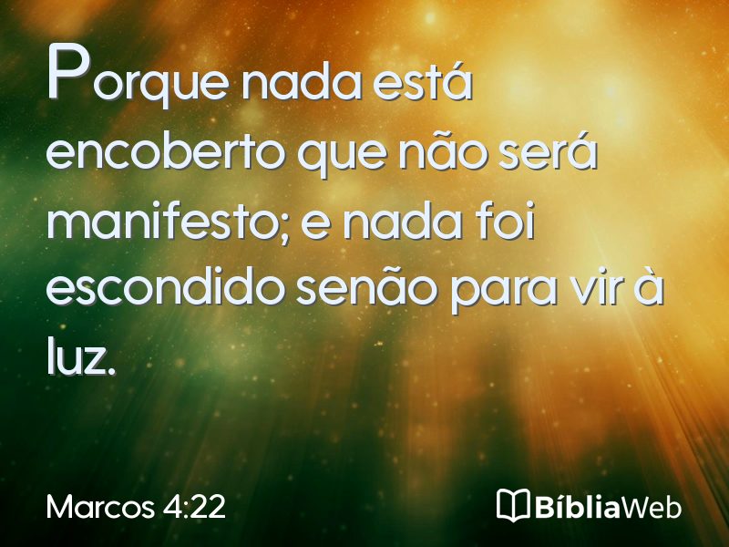Marcos 4:22 em imagem para compartilhar