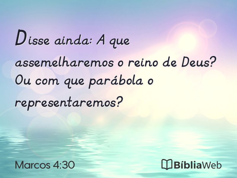 Marcos 4:30 em imagem para compartilhar
