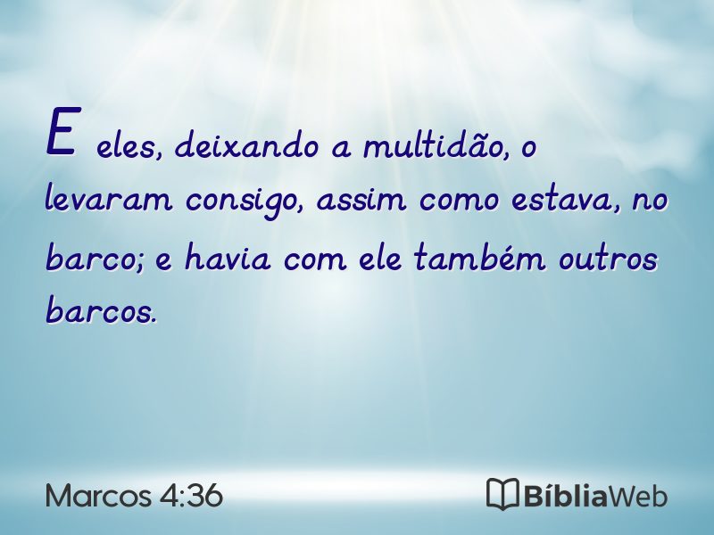 Marcos 4:36 em imagem para compartilhar