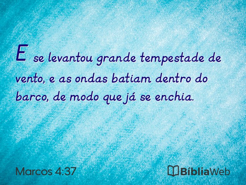 Marcos 4:37 em imagem para compartilhar