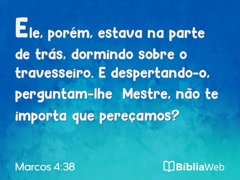 Marcos 4:38 em imagem para compartilhar