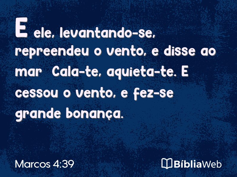 Marcos 4:39 em imagem para compartilhar