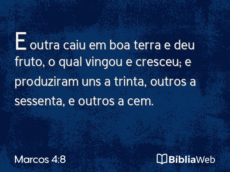 Marcos 4:8 em imagem para compartilhar