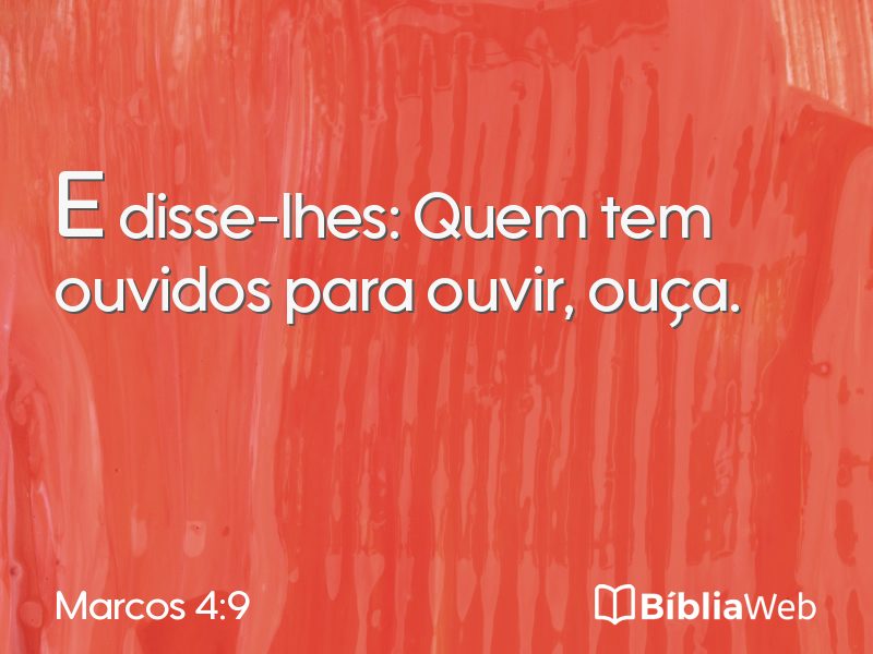 Marcos 4:9 em imagem para compartilhar